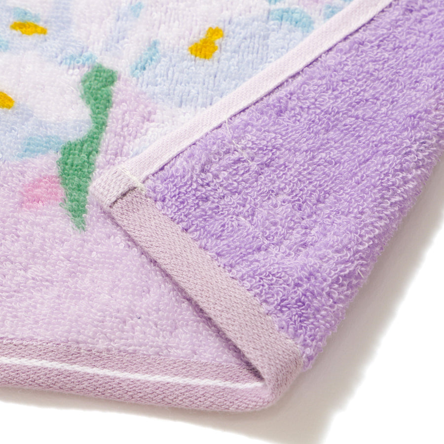 バロット抗菌防臭ハンカチ フラワー パープル