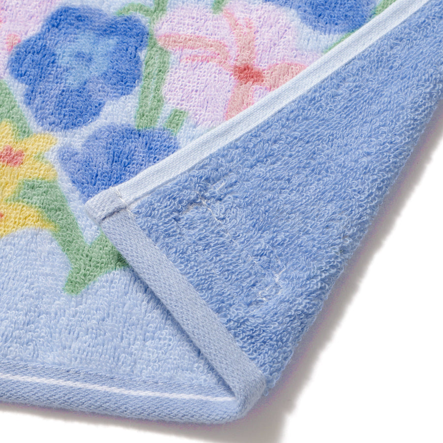 バロット抗菌防臭ハンカチ フラワー ブルー