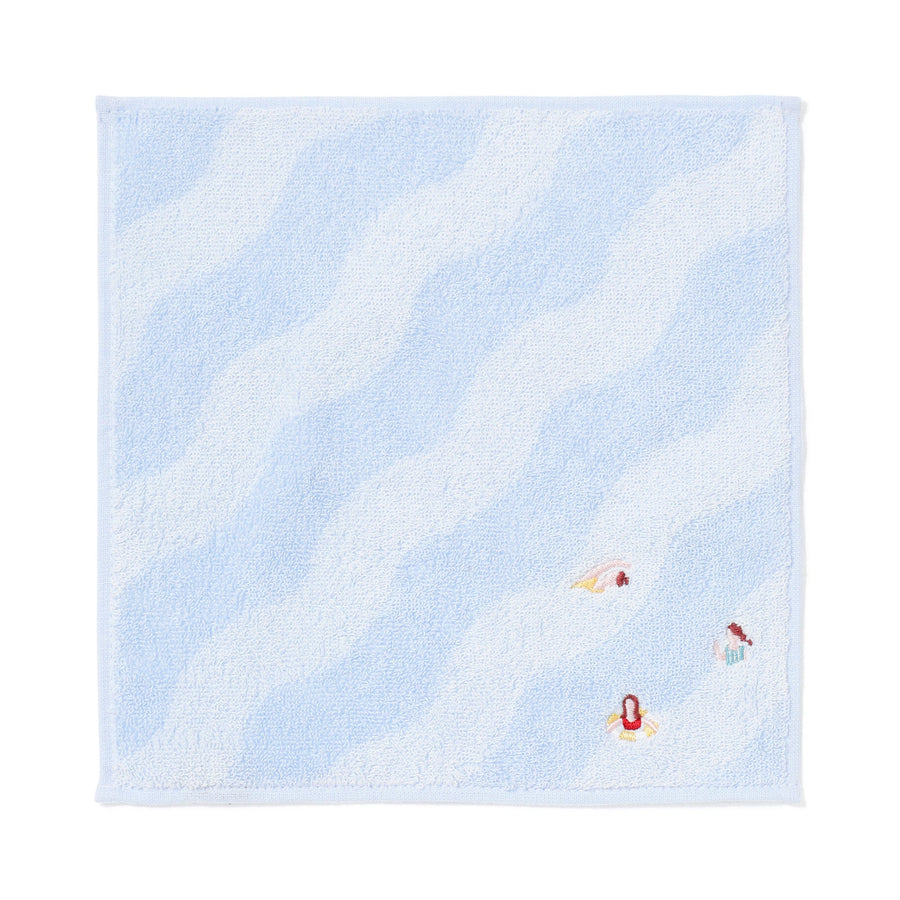 バロット抗菌防臭ハンカチ スウィミング ライトブルー