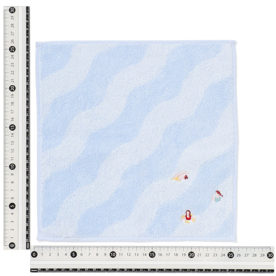 バロット抗菌防臭ハンカチ スウィミング ライトブルー