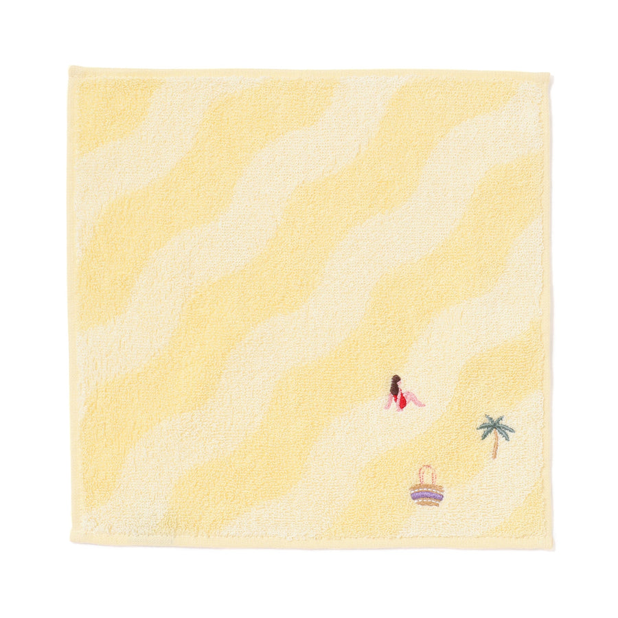 バロット抗菌防臭ハンカチ ビーチ イエロー