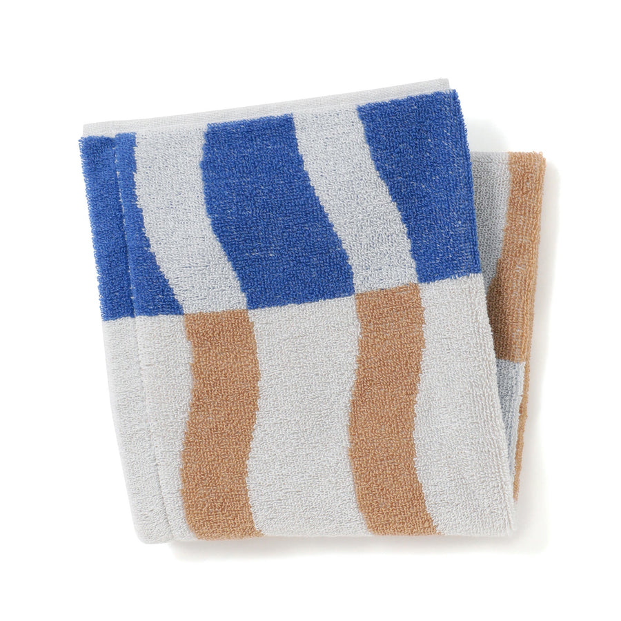 抗菌防臭 アート フェイスタオル ウェーブ