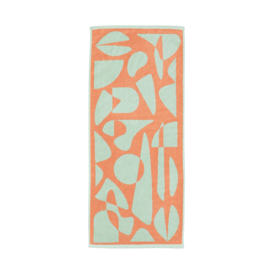 抗菌防臭 アート フェイスタオル ジオメトリック