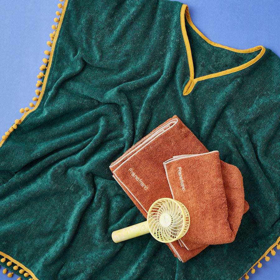 抗菌防臭 乾きやすい バスタオル オレンジ