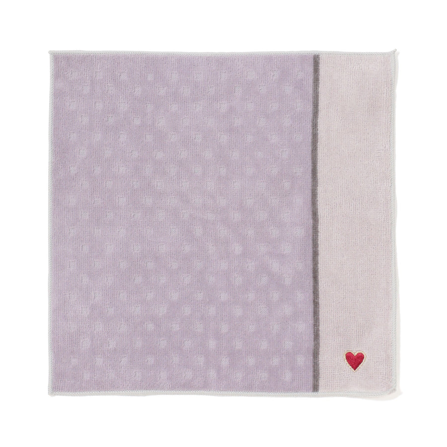 バロット抗菌防臭ハンカチ ハート パープル