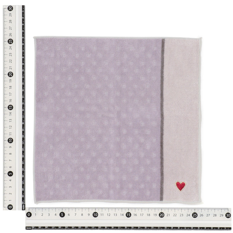 バロット抗菌防臭ハンカチ ハート パープル