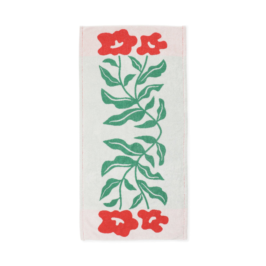 抗菌防臭 アート バスタオル フラワー