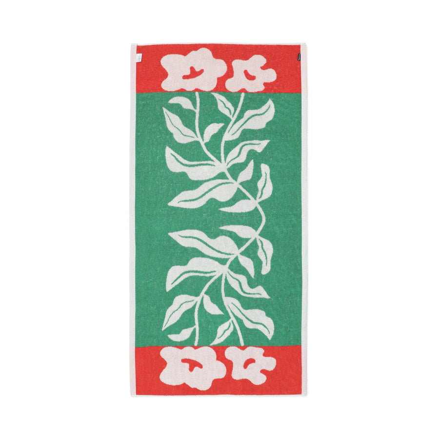 抗菌防臭 アート バスタオル フラワー