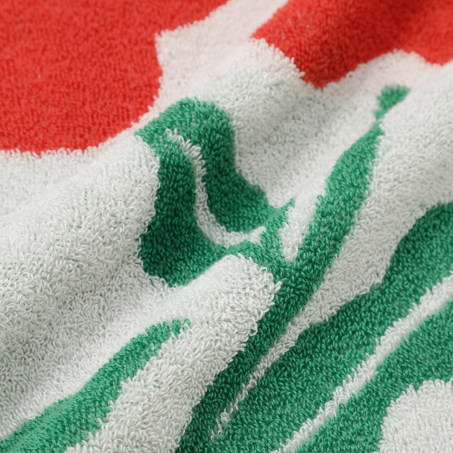 抗菌防臭 アート バスタオル フラワー