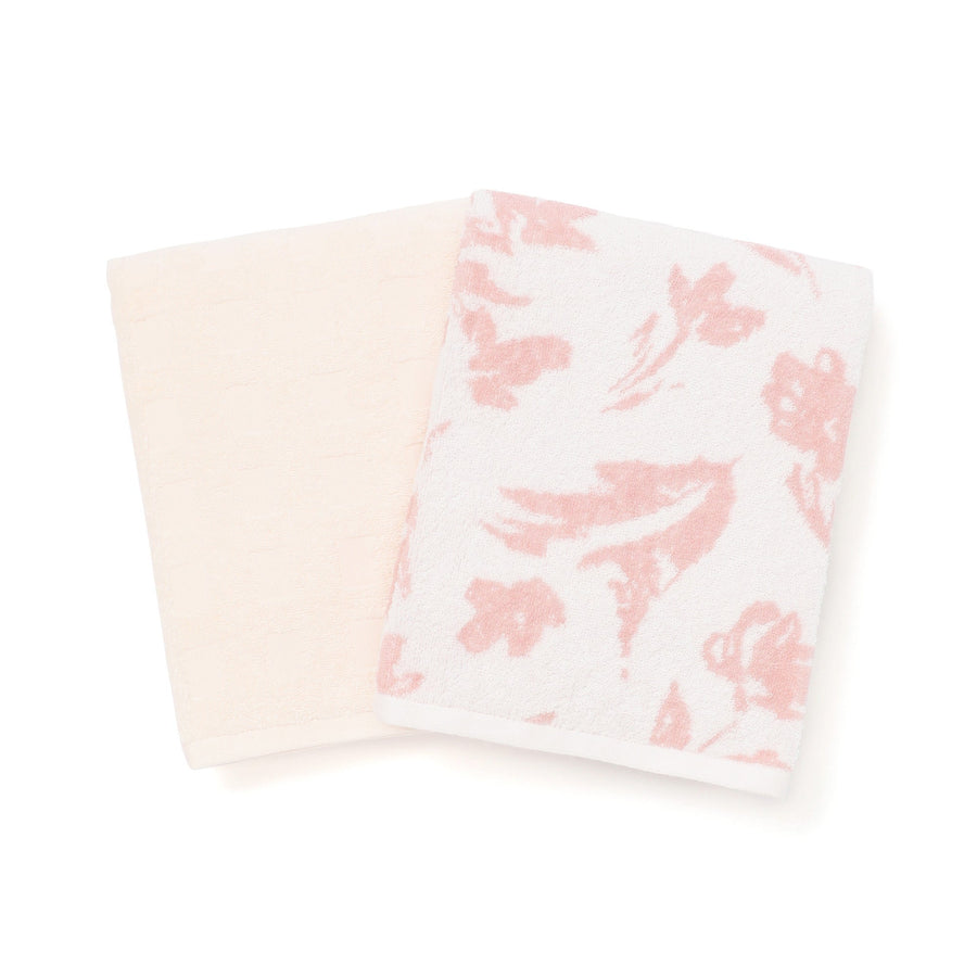 ヴァレセットバスタオル ナチュラルフラワー ピンク