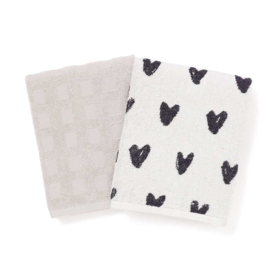 ヴァレセットバスタオル ハート ホワイト