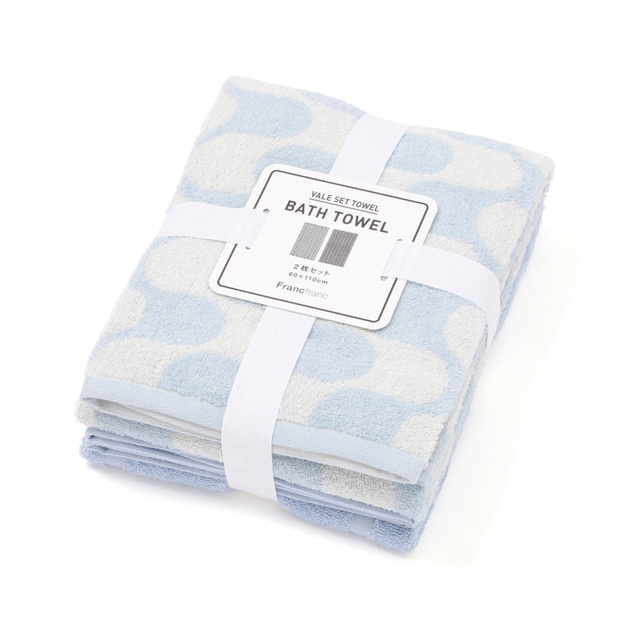ヴァレセットバスタオル ウェーブ ブルー