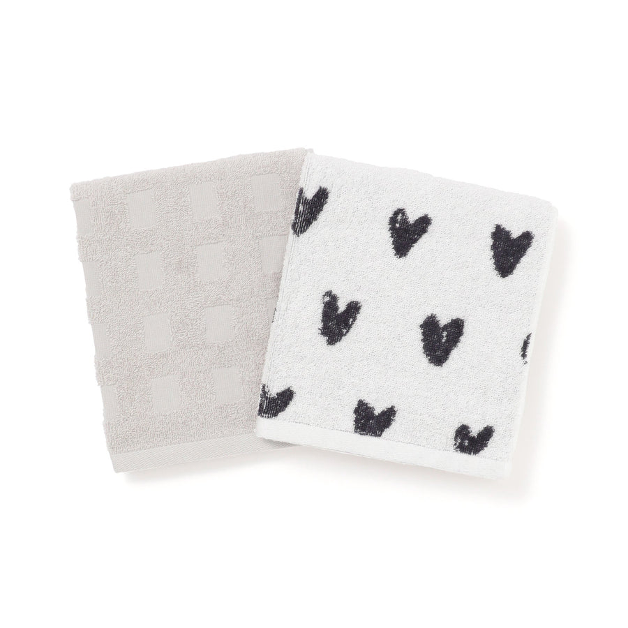 ヴァレセットフェイスタオル ハート ホワイト