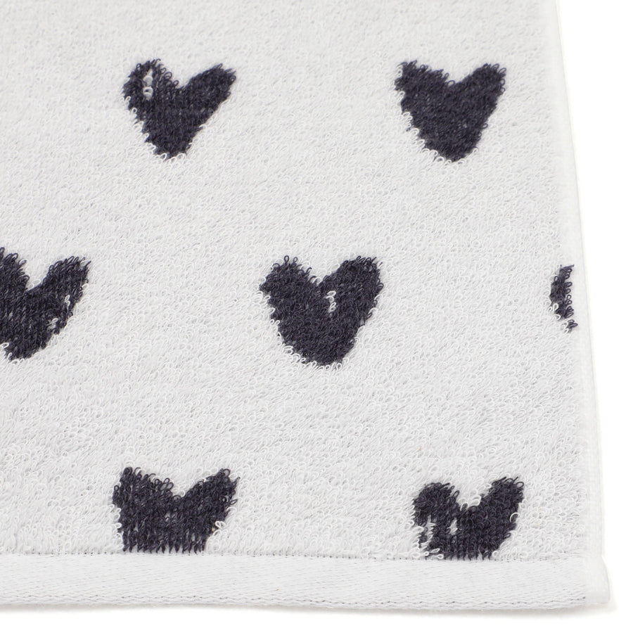 ヴァレセットフェイスタオル ハート ホワイト