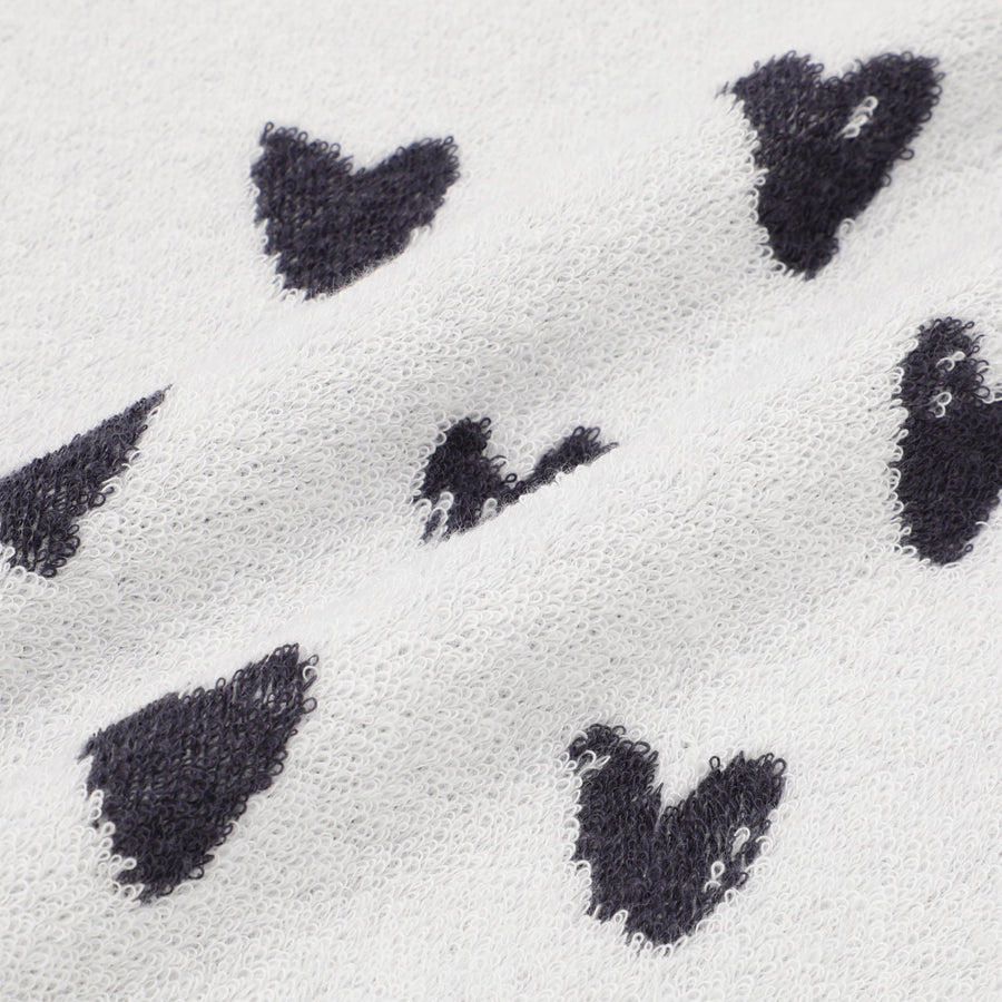 ヴァレセットフェイスタオル ハート ホワイト