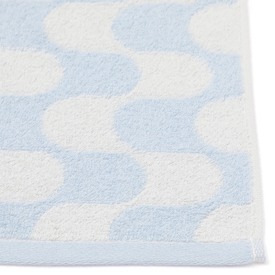 ヴァレセットフェイスタオル ウェーブ ブルー