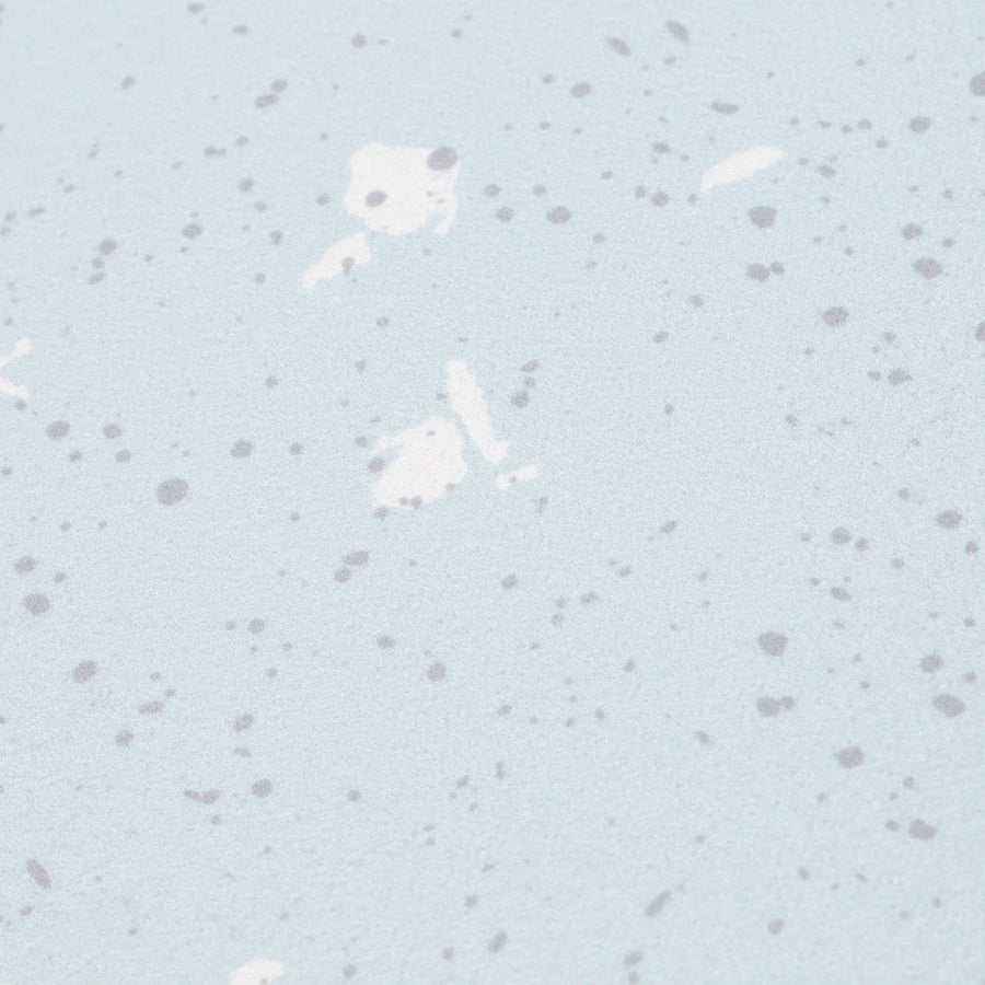 珪藻土入りソフトバスマット 半円形 テラゾー ライトブルー