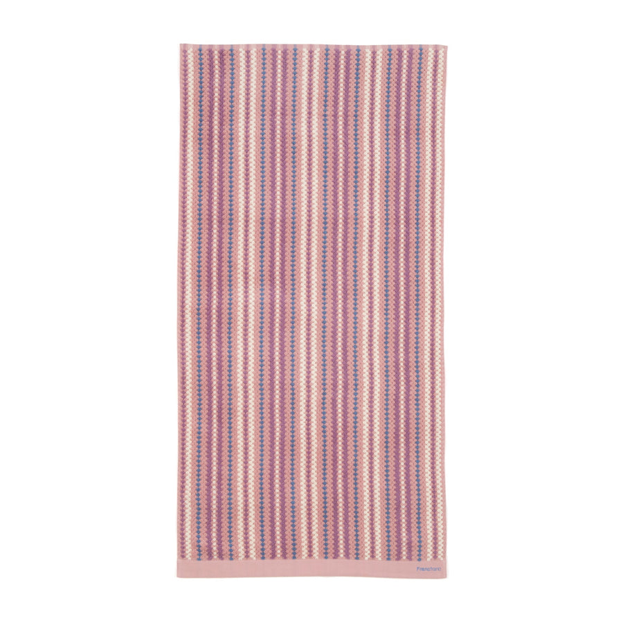 抗菌防臭コージージャカード バスタオル ピンク