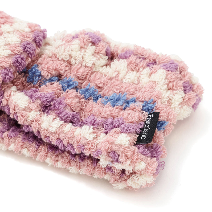 抗菌防臭コージージャカード ヘアバンド ピンク