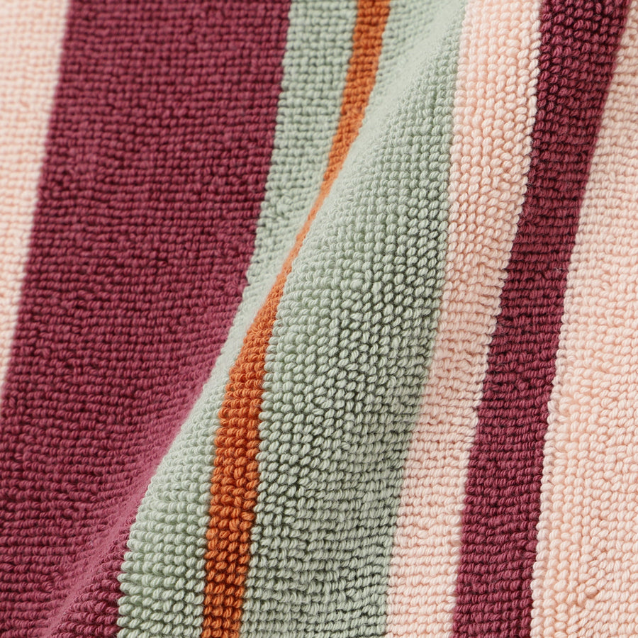 抗菌防臭タオルマット ランダムストライプ ブラウン