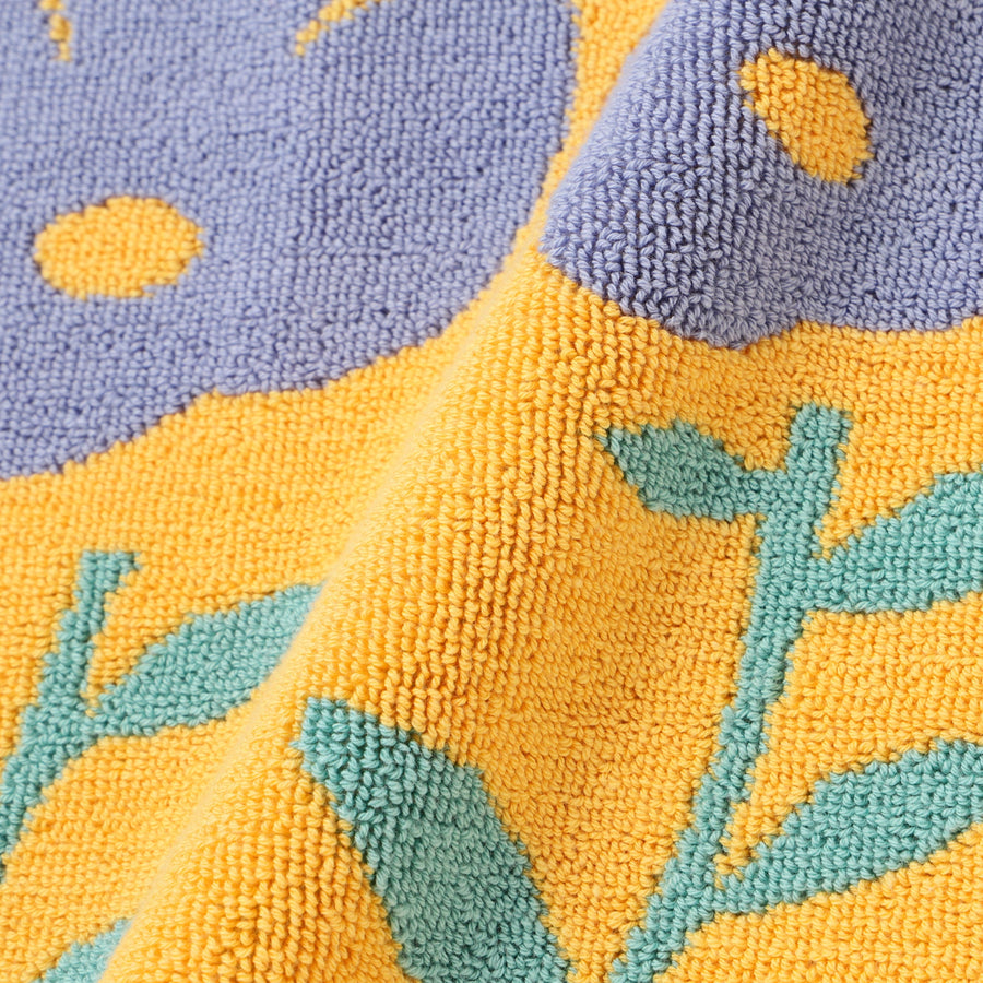 抗菌防臭タオルマット フラワー イエロー