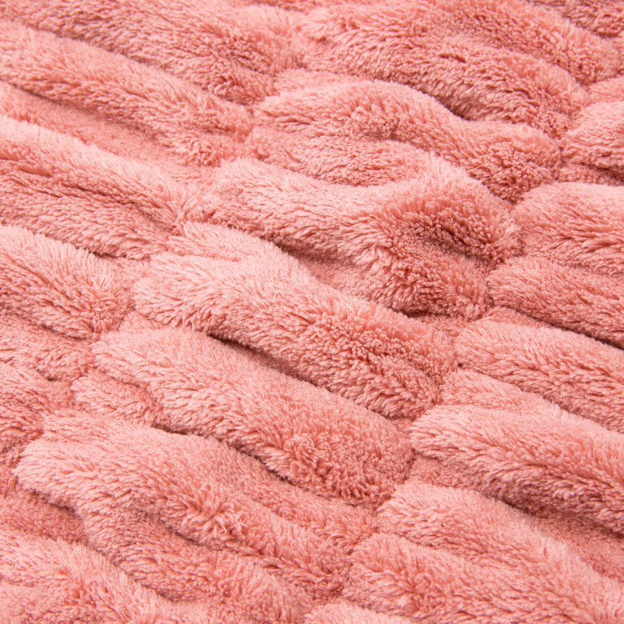 ヘアドライタオル ダークピンク