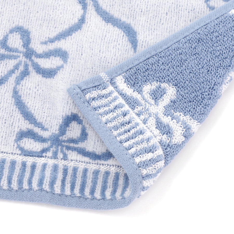 バロット 抗菌防臭ハンカチ リボン ブルー