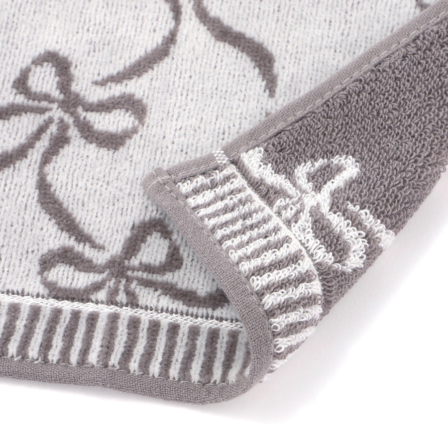 バロット 抗菌防臭ハンカチ リボン グレー