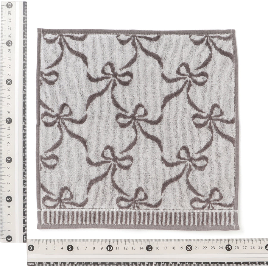 バロット 抗菌防臭ハンカチ リボン グレー