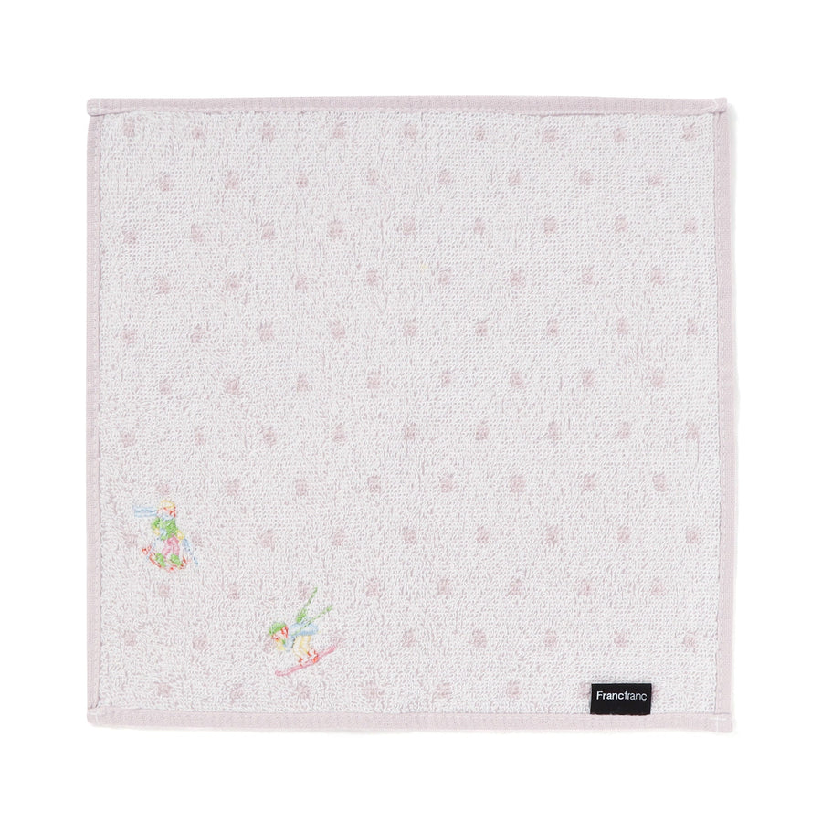 バロット 抗菌防臭ハンカチ スキー パープル