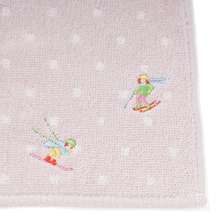 バロット 抗菌防臭ハンカチ スキー パープル