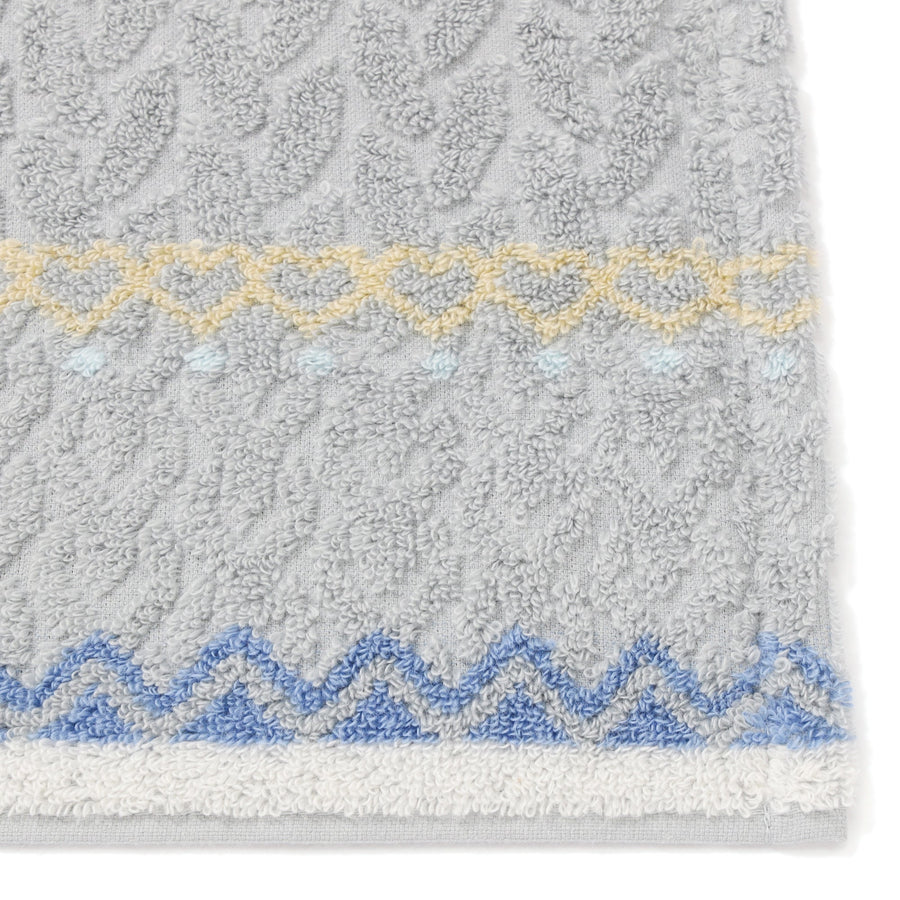 抗菌防臭 ノルディック フェイスタオル グレー