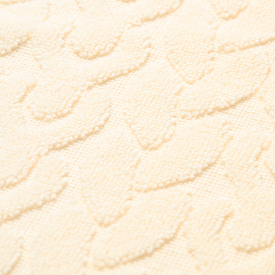 抗菌防臭ニット柄 タオルマット ホワイト