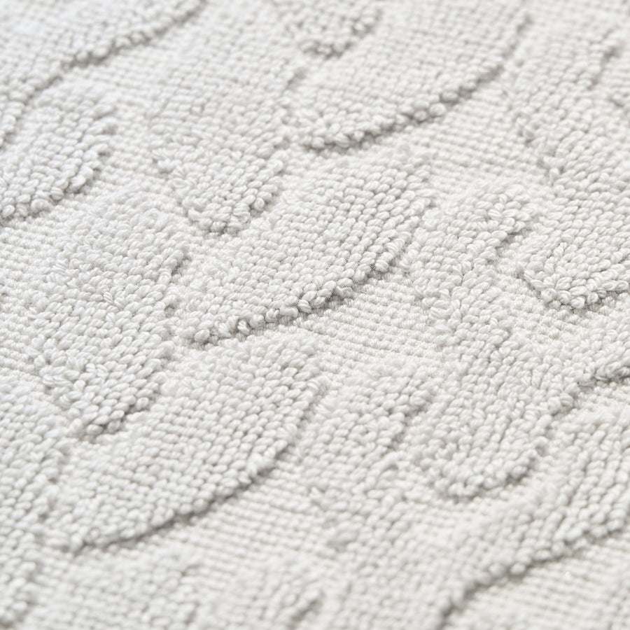 抗菌防臭ニット柄 タオルマット グレー