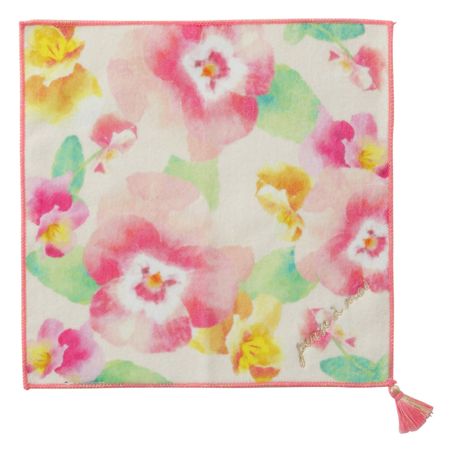 Ettore Handkerchief Towel Pansy Pink