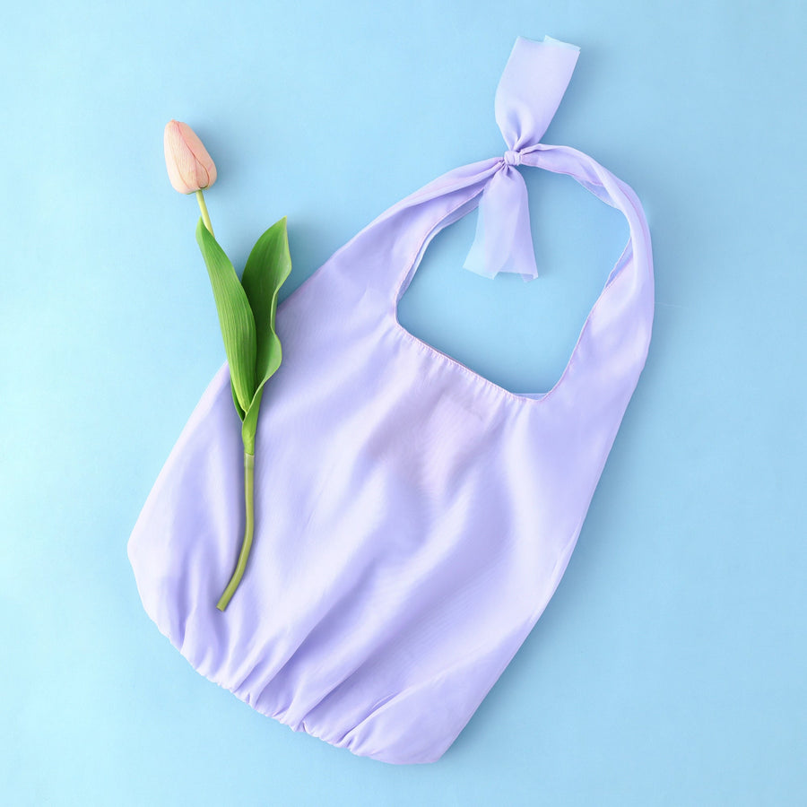 くしゅらくエコバッグ オーガンジー パープル