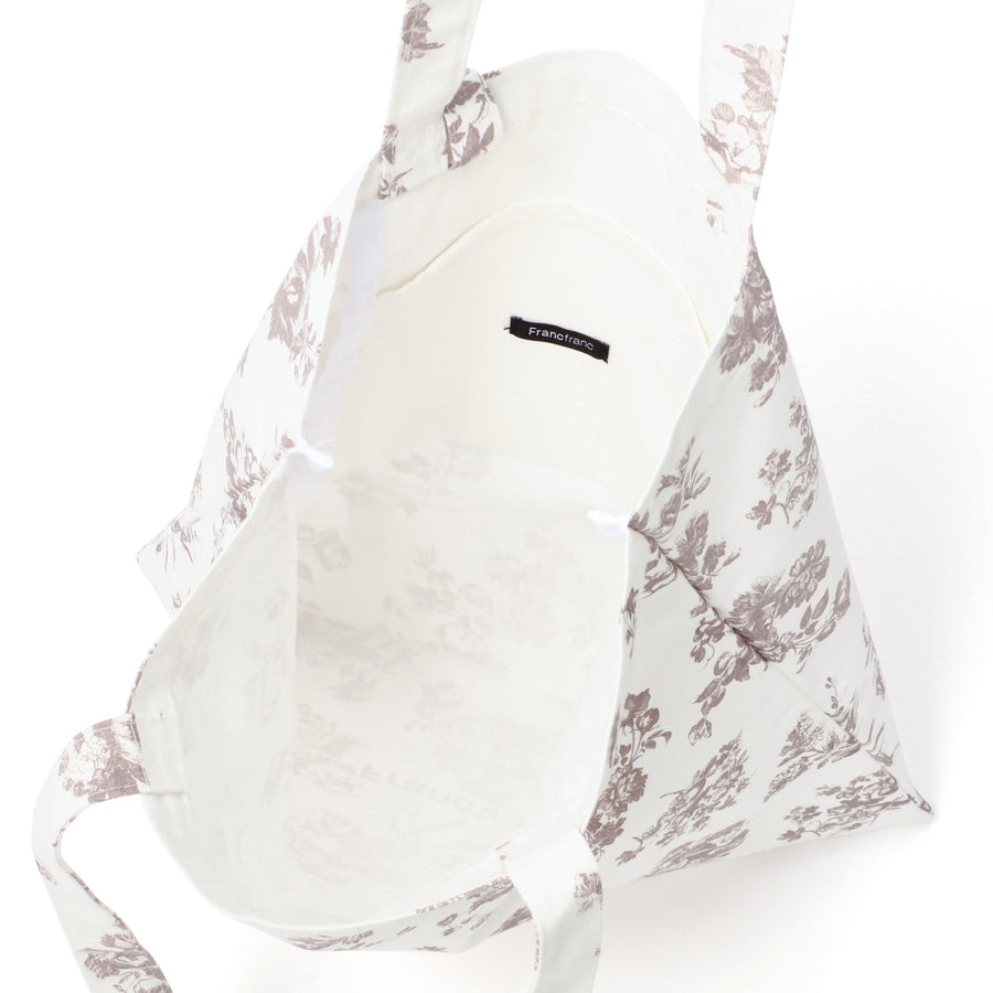 ロゴトート 2 クラシックフラワー S ベージュ