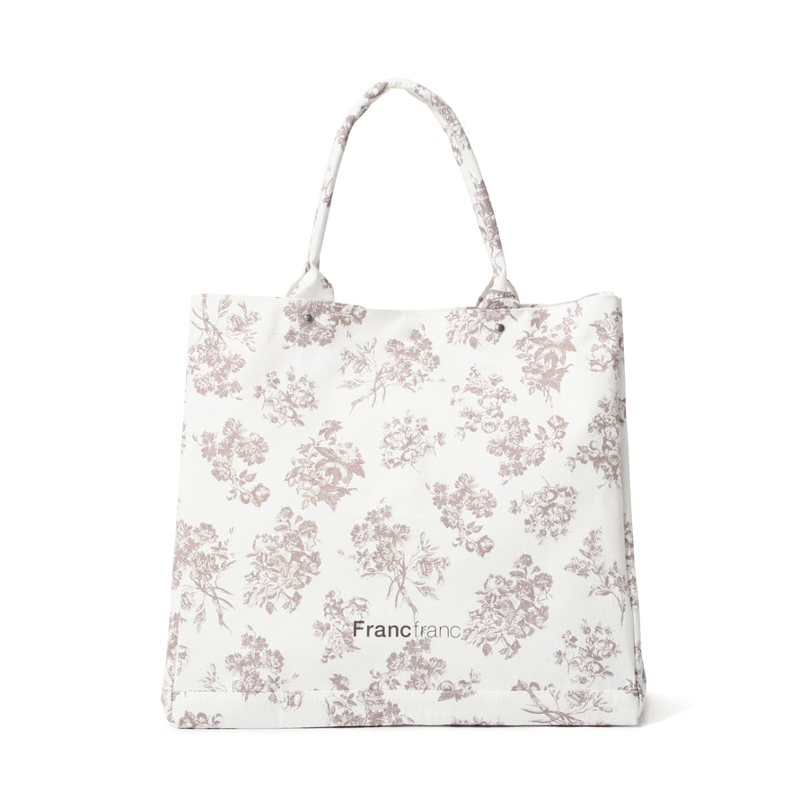 ロゴトートバッグ 2 クラシックフラワー L ベージュ