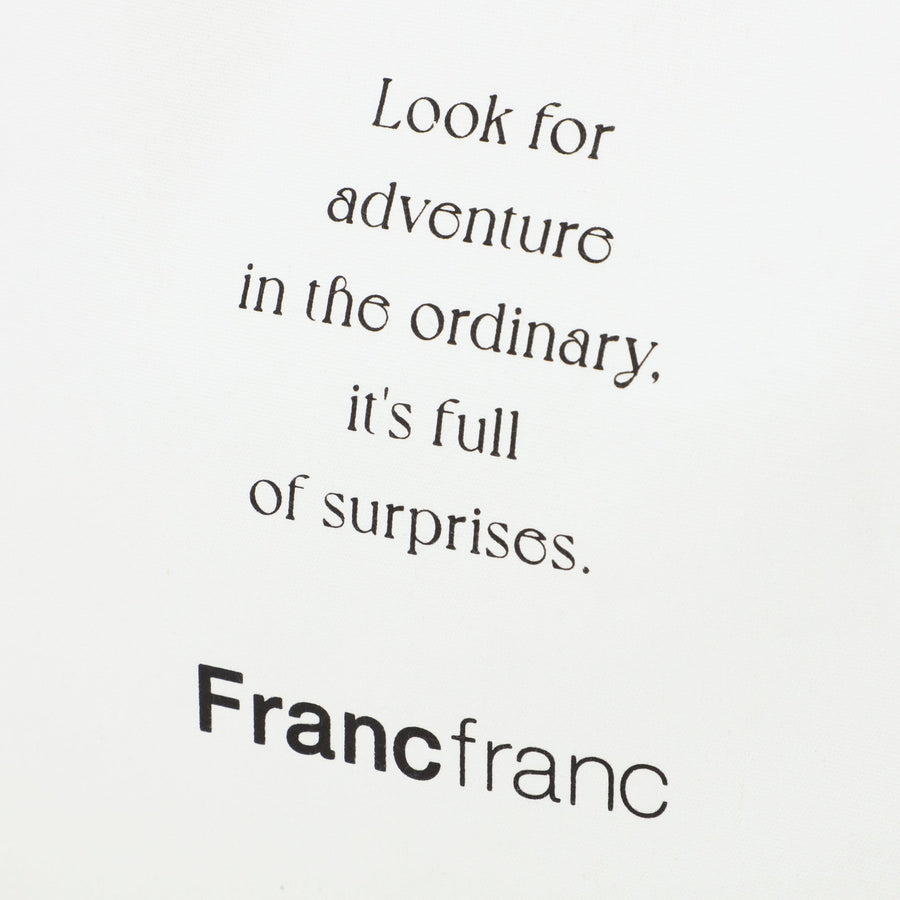 ロゴトートバッグ 2 タイポグラフィ L アイボリー