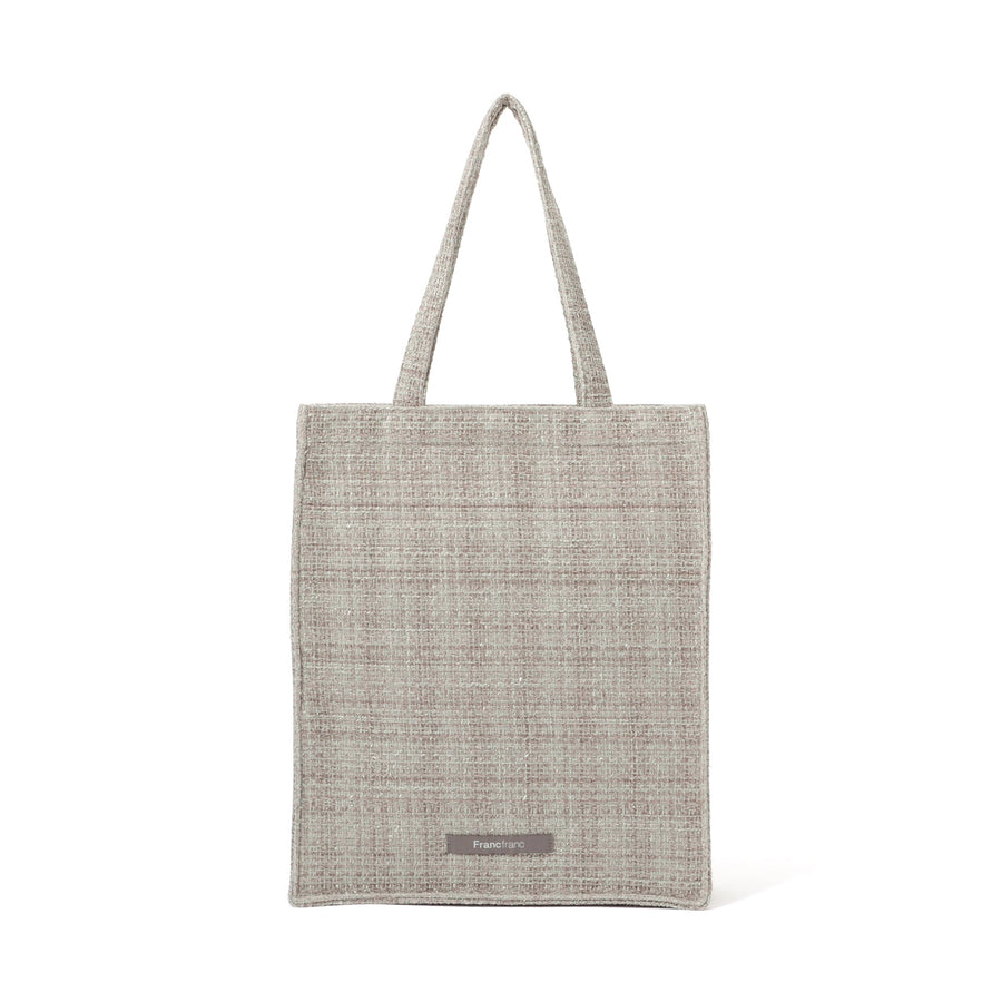 ロゴトート ツイード M グレー