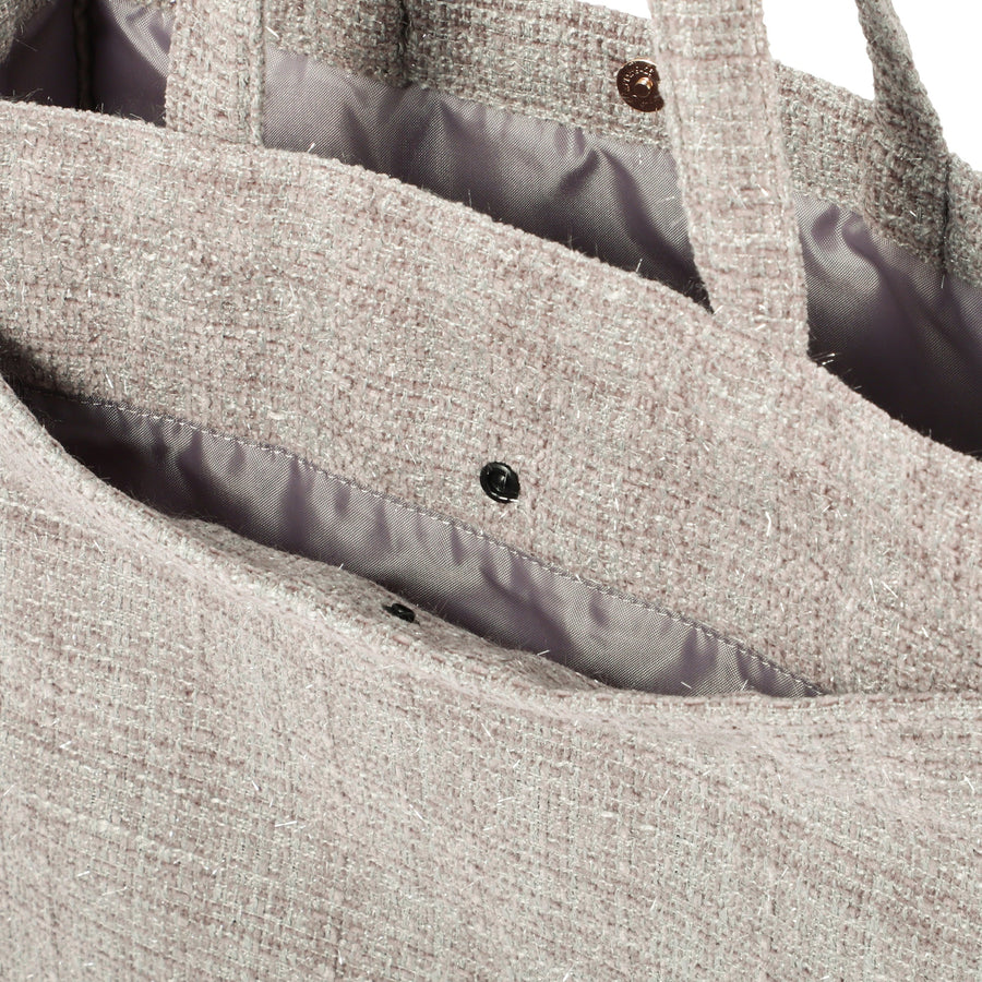 ロゴトート ツイード M グレー