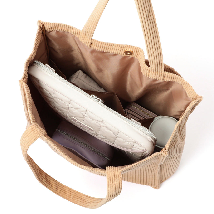 ロゴトート コーデュロイ M ベージュ