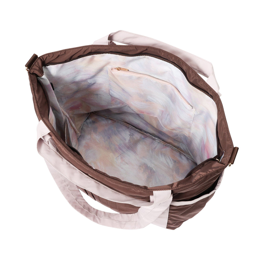 モダンパレット トラベルバッグ ブラウン×ピンク