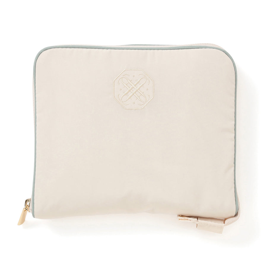 バイカラーサテン 2WAY キャリーオントート ミント×アイボリー