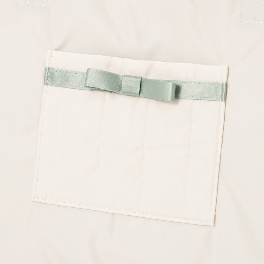 バイカラーサテン 2WAY キャリーオントート ミント×アイボリー