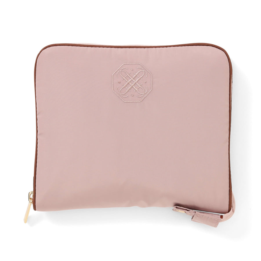 バイカラーサテン 2WAY キャリーオントート ピンク×ブラウン