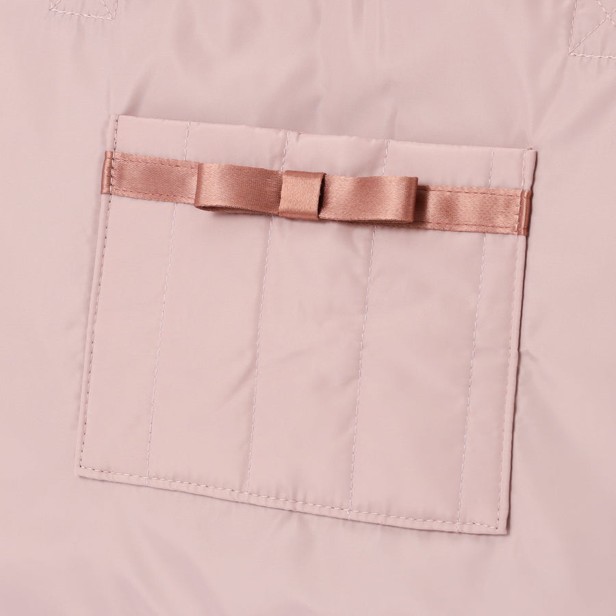 バイカラーサテン 2WAY キャリーオントート ピンク×ブラウン