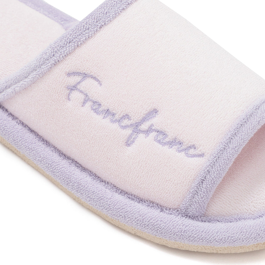 接触冷感 パイルルームシューズ ライトピンク