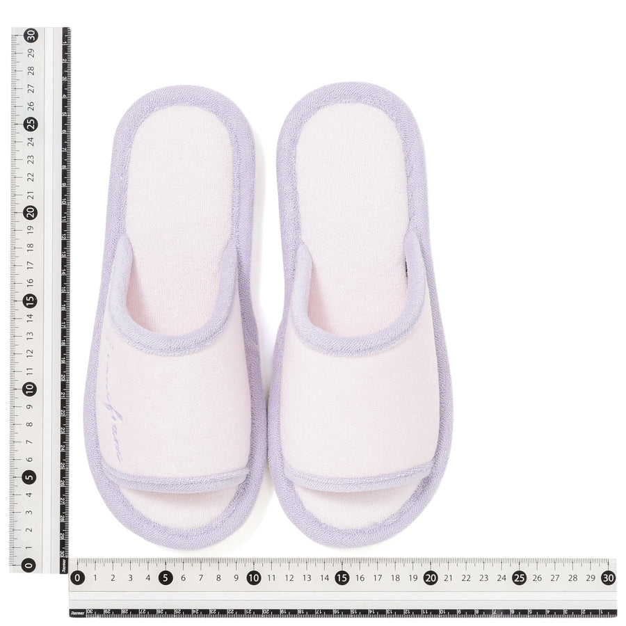 接触冷感 パイルルームシューズ ライトピンク