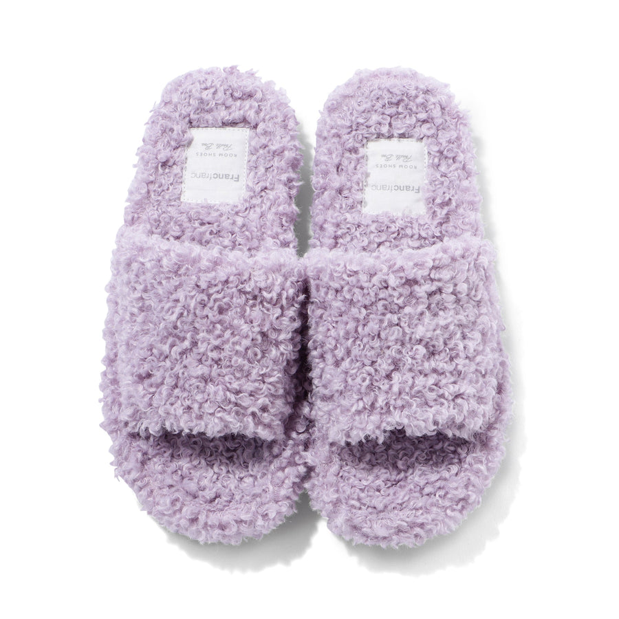 プードルボア ルームシューズ パープル